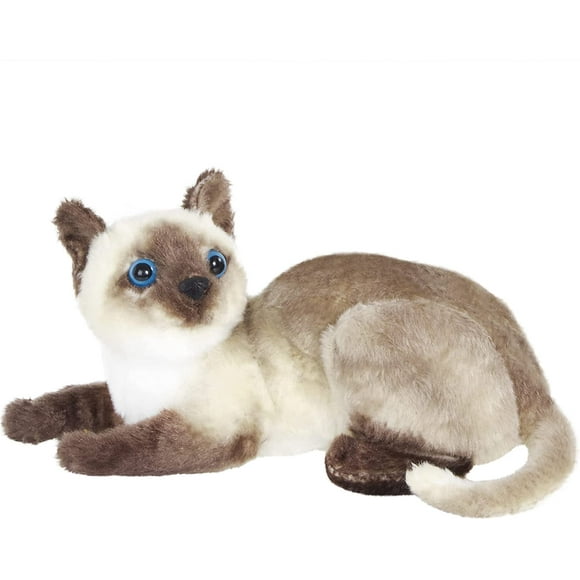 Siamese cat plush toy, realistic kitten, cute plush toy, children’s birthday gift for boys and girls