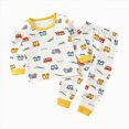 thumbnail image 4 of TOWED22 Toddler Baby Boy Set Clothes 2Pcs Long Sleeve Print Round Neck Tee Sweatpants Casual Winter Outfits(Beige,3-4 Y), 4 of 4