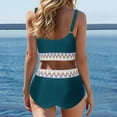 thumbnail image 3 of iTNHFP Bikini Swimsuits Women's High Waisted Bikini Sets Two Piece High Cut Bathing Suits Athletic Color Block Swimsuits, 3 of 5