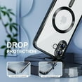 thumbnail image 3 of 3-in-1 Entronix Bundle for iPhone 16 Plus, Glossy Magnetic Clear Case 2 Screen Protector, Black, 3 of 7