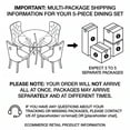 thumbnail image 3 of Sumdeal 47" Modern Round Clear Glass Dining Table Set for 4, Chrome Gold Table & 4 Blue Velvet Dining Chairs with Brushed Gold Legs, 3 of 9