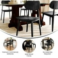 thumbnail image 4 of BizChair Commercial Grade Solid Wood Dining Chair with Curved Oval Backrest in Black, 4 of 15