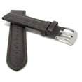 thumbnail image 2 of 30mm Classic Leather Buffalo Pattern Watch Strap Band, Stainless Steel Buckle, 2 of 7