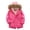 Hot Pink, variant on breaise Toddler Kids Boys Girls Long Quilted Puffer Coat with Trimmed Hood Outerwear Warm Parka Jacket Fall/Winter Long Coats Snowsuit for Girls