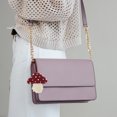 thumbnail image 2 of Unique Bargains 1 Pc Handbag Charm Cute Beaded Chain Handbag Accessories Red Beige, 2 of 6