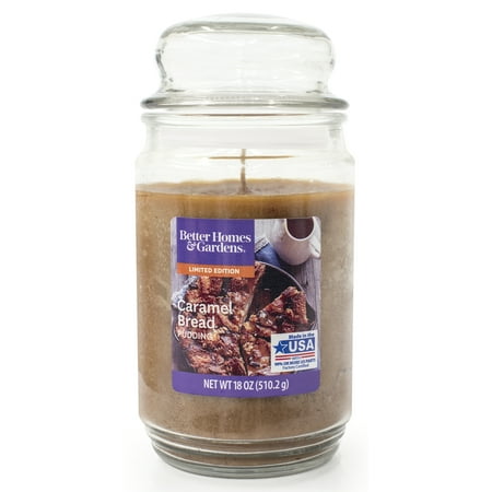 Better Homes & Gardens Candied Caramel Pecan Single-Wick Jar Candle, 18 oz.