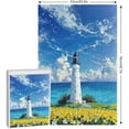 thumbnail image 2 of 1000 Piece Jigsaw Puzzle for Adults and Families - Ocean Lighthouse Summer Beach Landscape Puzzle Every Piece Unique Nature Jigsaw Puzzles for Birthday Christmas, 2 of 8
