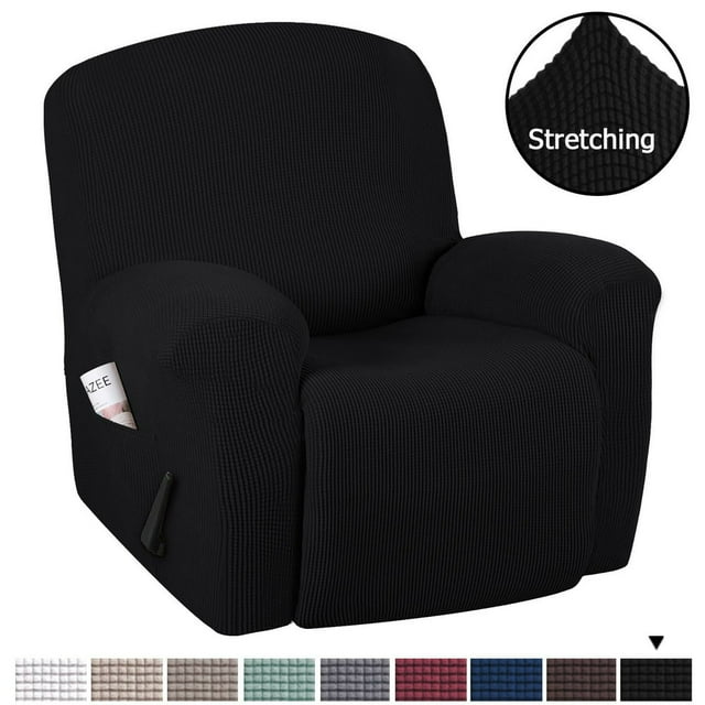Housse Extensible pour Fauteuil Inclinable en Spandex Jacquard 1 Pce 2024 Bleu Marine