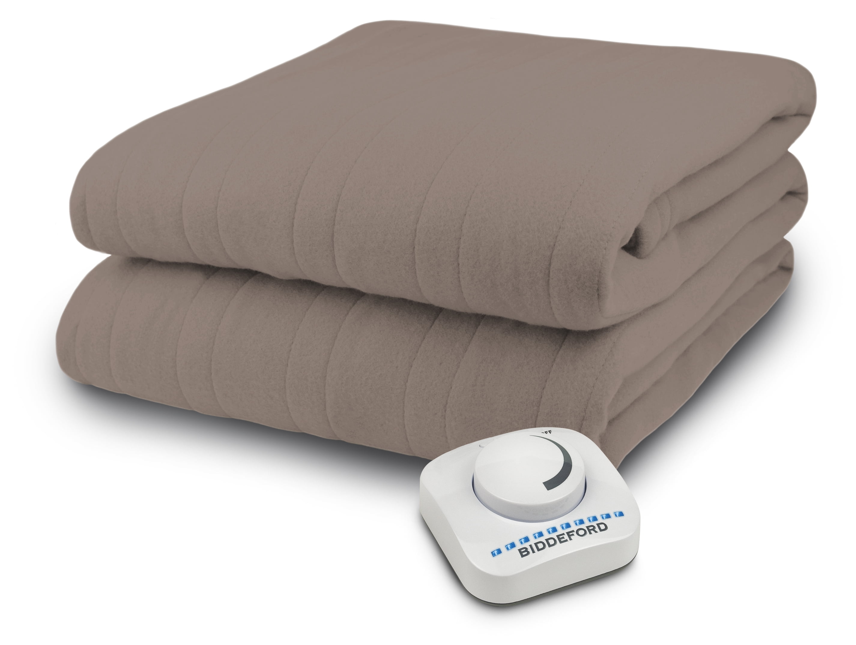 Soft Heat by Perfect Fit Ultra Soft Plush Electric Heated Warming Blanket with Safe ＆ Warm, King, Beige
