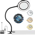 thumbnail image 1 of 8X Magnifying Lamp with 72 LEDs in 3 Colors and 10 Adjustable Brightness Standing Magnifying Glass, for Reading Newspapers, Cosmetic Magnifying Lamp with Lamp and Stand, Electronics Repair, Sewing, Beauty, 1 of 7