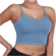 thumbnail image 2 of JIUKE Going out Tops for Women Spaghetti Strap Slim Fitted Crop Camis Solid Color Tank Tops Undershirts, 2 of 9
