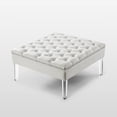 thumbnail image 3 of Inspired Home Stella Ottoman en Faux Cuir Table Basse Carrée Capitonnée, 3 of 7