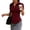 Wine, variant on Y2k Button Up Shirt Women Short Sleeve V Neck Blouse Slim Fitted Collared Top Cute Preppy Coquette Tops Wine M