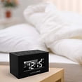 thumbnail image 2 of HANNLOMAX HX-111CR Radio despertador, radio PLL AM/FM, alarma dual, pantalla LED blanca, horario de verano automático, conector auxiliar. (Negro), 2 of 4
