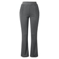 thumbnail image 4 of hlysgo Womens Casual Dressy Pants Tummy Control Elastic Waist Loose Fit Trousers Business Work Officewear Soft Pants with Pockets Gray,S, 4 of 5
