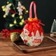thumbnail image 4 of Bolsa de Regalo con Cordón Ajustable con Diseño de Manzanas Navideñas | Bolsa de Tela para Dulces | Multicolor | 13×23Cm | 1 Unidad, 4 of 6