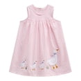 thumbnail image 1 of Wxirdiow Robe pour Bébé Fille Robe pour Tout-Petites en Coton d'Été à Manches Courtes Robe Décontractée à Imprimé de Dessins Animés Rose Taille, 2-3 Ans, 1 of 6