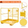 thumbnail image 3 of Forklift Safety Cage, 36"x36" Heavy Duty Forklift Man Basket Foldable Forklift Work Platform with Double Chain Guardrail Perfect for Aerial Work, 3 of 9