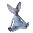 thumbnail image 3 of Toystoory Estatuilla caprichosa de gato de Buda, meditación, Yoga, decoración de gato feliz, esculturas artísticas, estatuas de jardín al aire Jardín y Patio gato sin pelo 4 Toystoory HA007213-03B, 3 of 6