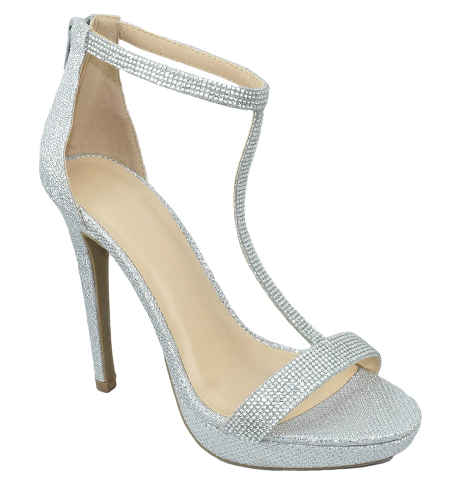 walmart silver heels