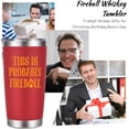 thumbnail image 2 of Fireball Whiskey Gifts, This is Probably Fireball Tumbler, Christmas Gifts for Men Women Friends, Novelty Birthday Gifts For Him Her, 20 Oz Insulated Tumbler with Gift Box(Red), 2 of 7