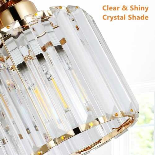 Semi Flush Mount Light,3-Light Modern Close to Ceiling Fixtures,Black Kitchen with Clear Crystal Shade,Hallway Light Fixtures for Hallway Bedroom Bathroom