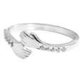 thumbnail image 1 of JOYARIS Anillo Abrazo Abierto Amor Regalo Zirconias Plata Solida 925 AN-0000131, 1 of 4