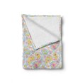 thumbnail image 2 of Artwork Soft Flannel Fleece Throw Blanket, Paisley Design in Watercolor Effect Brush Strokes and Flower Motifs Ornamental, Cozy Plush for Indoor and Outdoor Use, 50" x 60", Multicolor, by Ambesonne, 2 of 6