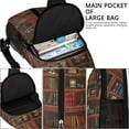 thumbnail image 3 of I'd Rather Be Reading Sling Backpack, Bookstore Book Club Crossbody Daypack, Classic Bookshelf Print Bag, 3 of 4