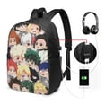 thumbnail image 2 of My Hero Academia Laptop Backpack, Anime Daypack Backpack For School College, Extra Large Travel Backpack, Computer Backpack With Usb Port, 17*12*6.5 Inch Book Bag, 2 of 9