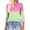 Hot Pink-Shirts, variant on Jsaierl Womens 3/4 Sleeve Tops Summer V Neck Shirts Dressy Gradient Ladies Blouses Classic Cotton T-shirts Raglan Top S-3XL