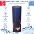 thumbnail image 5 of Butterfly 20 Oz Stainless Steel Skinny Tumbler – Vacuum Insulated Slim Travel Cup with Lid & Stainless Steel Straw, 360° Full Wrap Printed Tumbler for Home, Office & Outdoor Use, Spring, 5 of 6