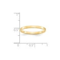thumbnail image 6 of 14k Yellow Gold 2mm Lightweight Flat Wedding Band Size 8, 6 of 7