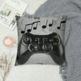 thumbnail image 2 of RUIYC Throw Pillow Covers,Headphone Print Cushion Case for Home Living Room Musical Theme Notes Game Console Controller Decorative Throw Cushion Case,, 2 of 5