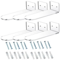 DECOMELODY Wall Mount Floating Shoe Display Shelves 6Pcs Acrylic Transparent For Home Decor