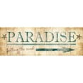 thumbnail image 3 of Grey, Jace 24x11 Black Modern Framed Museum Art Print Titled - Paradise Sign, 3 of 5