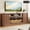 Walnut, variant on ANPOO 80" Farmhouse Fireplace TV Stand for TVs up to 90", Electric Fireplace Media Console, 12‑Color Flame, Fluted Entertainment Center with Power Outlet