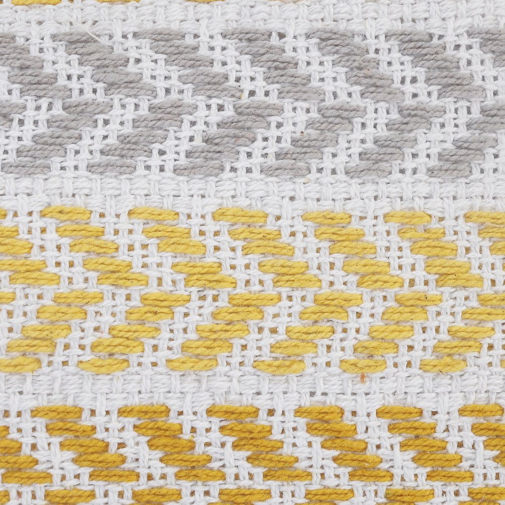 LR Home Altair Cotton Pillow Set of 2 in Orange/Yellow, 18" x 18"