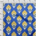 thumbnail image 3 of oneOone Cotton Poplin Twill Blue Fabric Asian Ikat Dress Material Fabric Print Fabric By The Yard 56 Inch Wide, 3 of 4