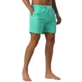 thumbnail image 5 of INSPIRE CHIC Mens Summer Drawstring Elastic Waist Mesh Lining Solid Board Shorts 34 Green, 5 of 6