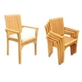 thumbnail image 3 of Grade-A Teak Dining Set: 8 Seater 9 Pc: 118" Oval Table And 8 Lua Stacking Arm Chairs Outdoor Patio WholesaleTeak #51LU2609, 3 of 6