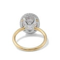 thumbnail image 3 of solitaire jewels 3CT Oval Moissanite Halo Engagement Ring For Women, 14K Yellow Gold, 3 of 6