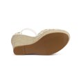 thumbnail image 5 of BLISSFUL STEP Women's Ankle Strap Platform Espadrilles Wedge Heel Sandals Green 5.5, 5 of 7