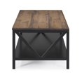 thumbnail image 3 of Natalee 48" Distressed Farmhouse Coffee Table in Rustic Oak/Black, 3 of 4