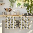 thumbnail image 4 of Yellow Floral Kitchen Towels Set of 3, Abstract Watercolor Flower Leaf Plant Absorbent Dish Towels for Kitchen, Microfiber Hand Towel, Quick Drying Tea Towel for Cleaning Decorative Dishcloths, 4 of 7