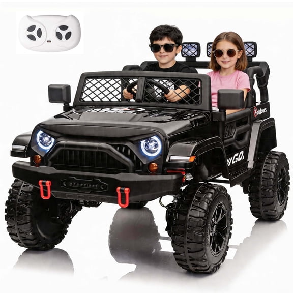 iYofe 24V 2 Seater Ride on Car Truck for Kids, Kids' Electric Vehicles W/ Parent Control, Bluetooth, Led Lights, 24 Volt Ride on Toys for Boys Girls, Kids Cars to Drive Four Wheelers Battery Powered