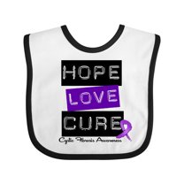 Inktastic Cystic Fibrosis Hope Love Cure Boys or Girls Baby Bib