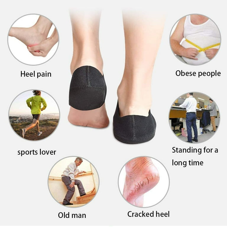 Heel Cups for Heel Pain Heel Cushion Inserts Protectors for Achilles Tendonitis Bone Spur Aching Feet Relieve Heel Pain