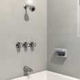 thumbnail image 3 of Belanger Showerhead and Bathtub Faucet with Knob Handles, Polished Chrome, 3 of 8