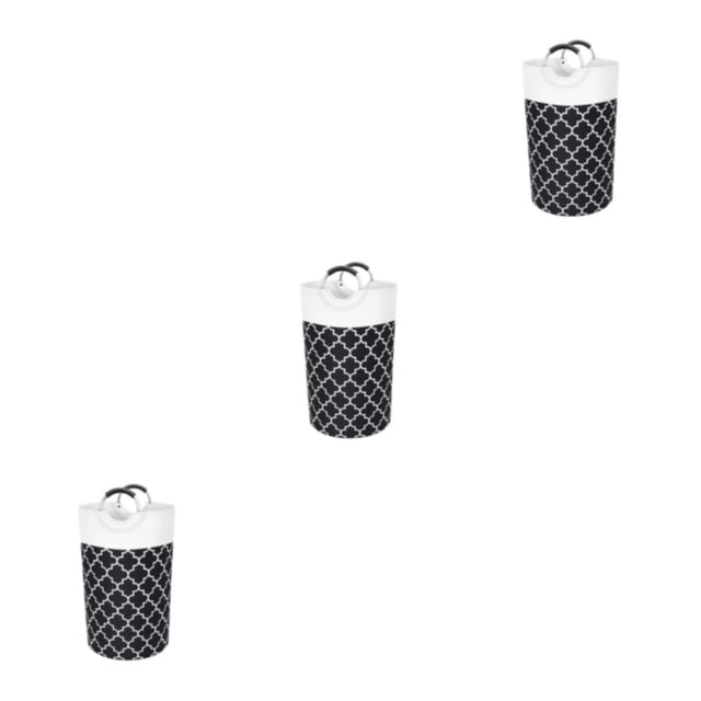 Cesta de lavandería Cateissary con asas de aluminio 90L a prueba de agua Negro